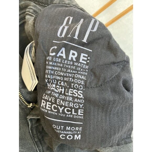 GAP Wide Leg Denim Jeans Pant Black High Rise Stride Size 28/6R - Picture 11 of 12